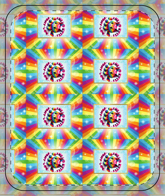 Sherpa Blanket - Hello Kitty Rainbow Cat Lover Design