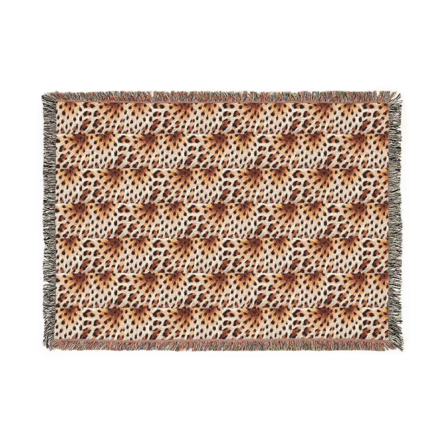 Cozy Woven Blanket leopard print- Stylish Home Decor for Comfort and Warmth - Hello Kittyy Blanket Store