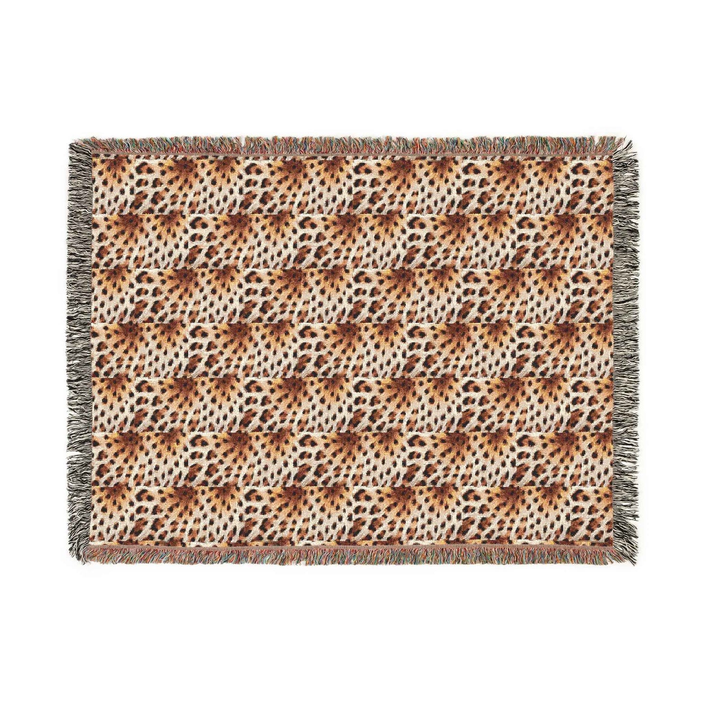 Cozy Woven Blanket  leopard print- Stylish Home Decor for Comfort and Warmth - Hello Kittyy Blanket Store