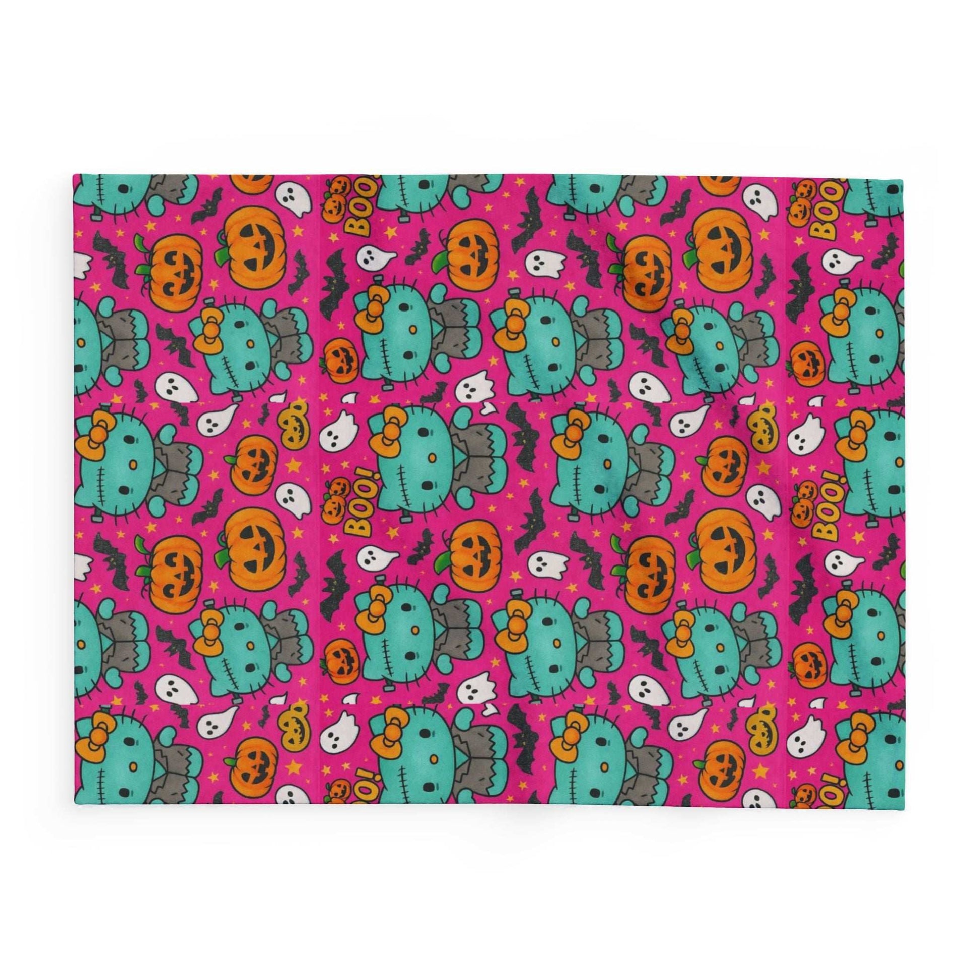 Arctic Blanket - Frankenstein Hello Kitty Halloween Pink
