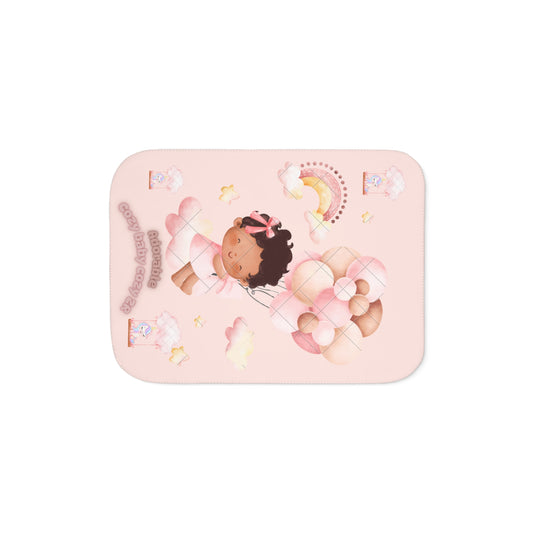 Cozy Sherpa Blanket with Cute Clouds and Rainbow Design - Hello Kittyy Blanket Store