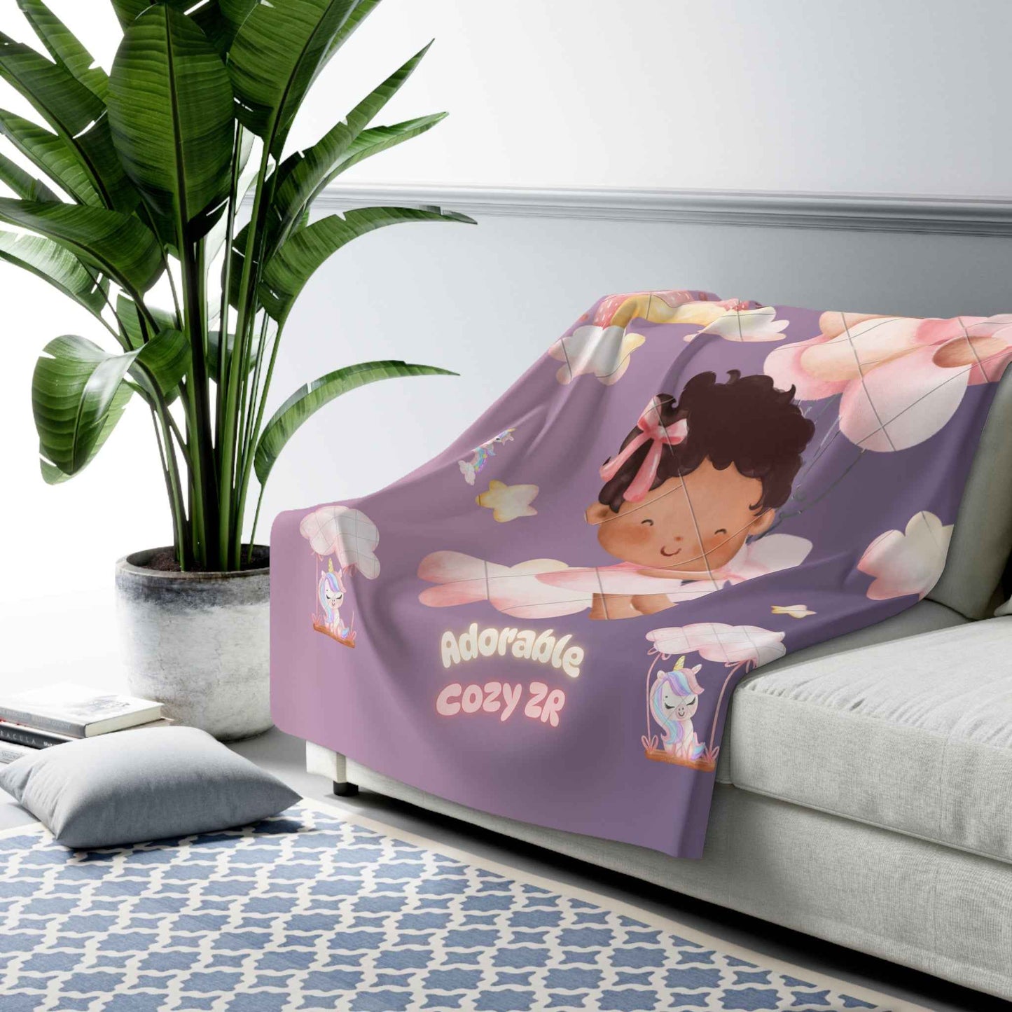 Unicorn Sherpa Blanket