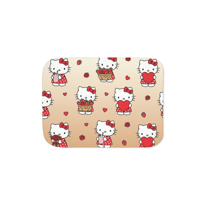 Kawaii Beige Sherpa Blanket — Valentine's Day Gift for Her