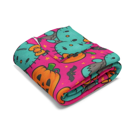Arctic Blanket - Frankenstein Hello Kitty Halloween Pink