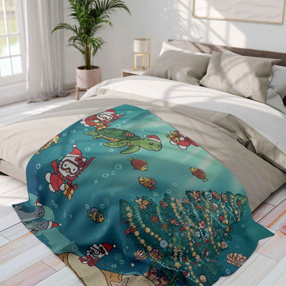 Hello Kitty Arctic Fleece Blanket — Undersea Christmas Celebration
