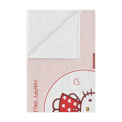 Hello Kitty Valentine’s Minky Blanket — San Francisco Skyline Cute Plush Throw
