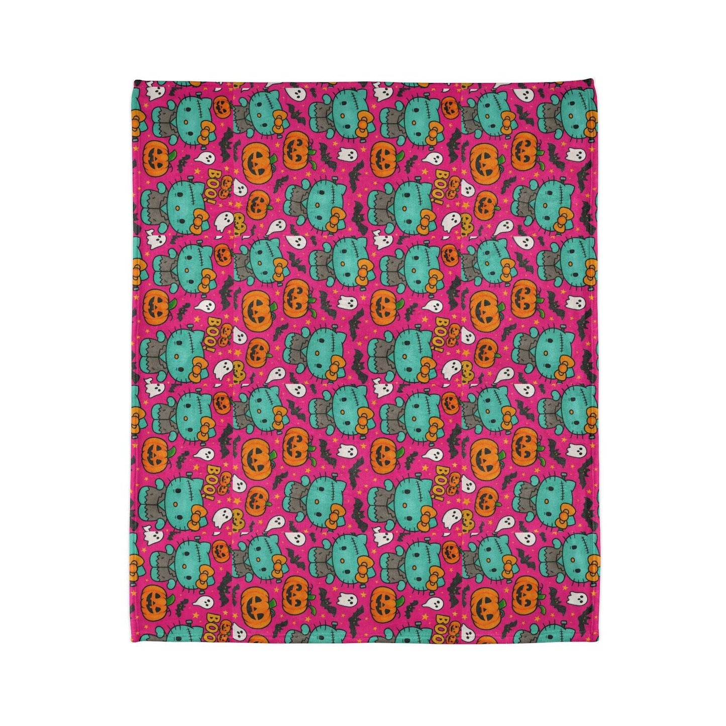 Halloween Pink Frankenstein Blanket