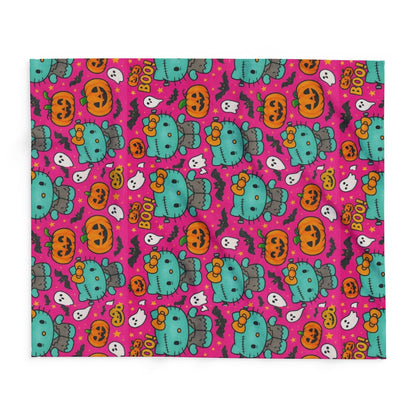Arctic Blanket - Frankenstein Hello Kitty Halloween Pink