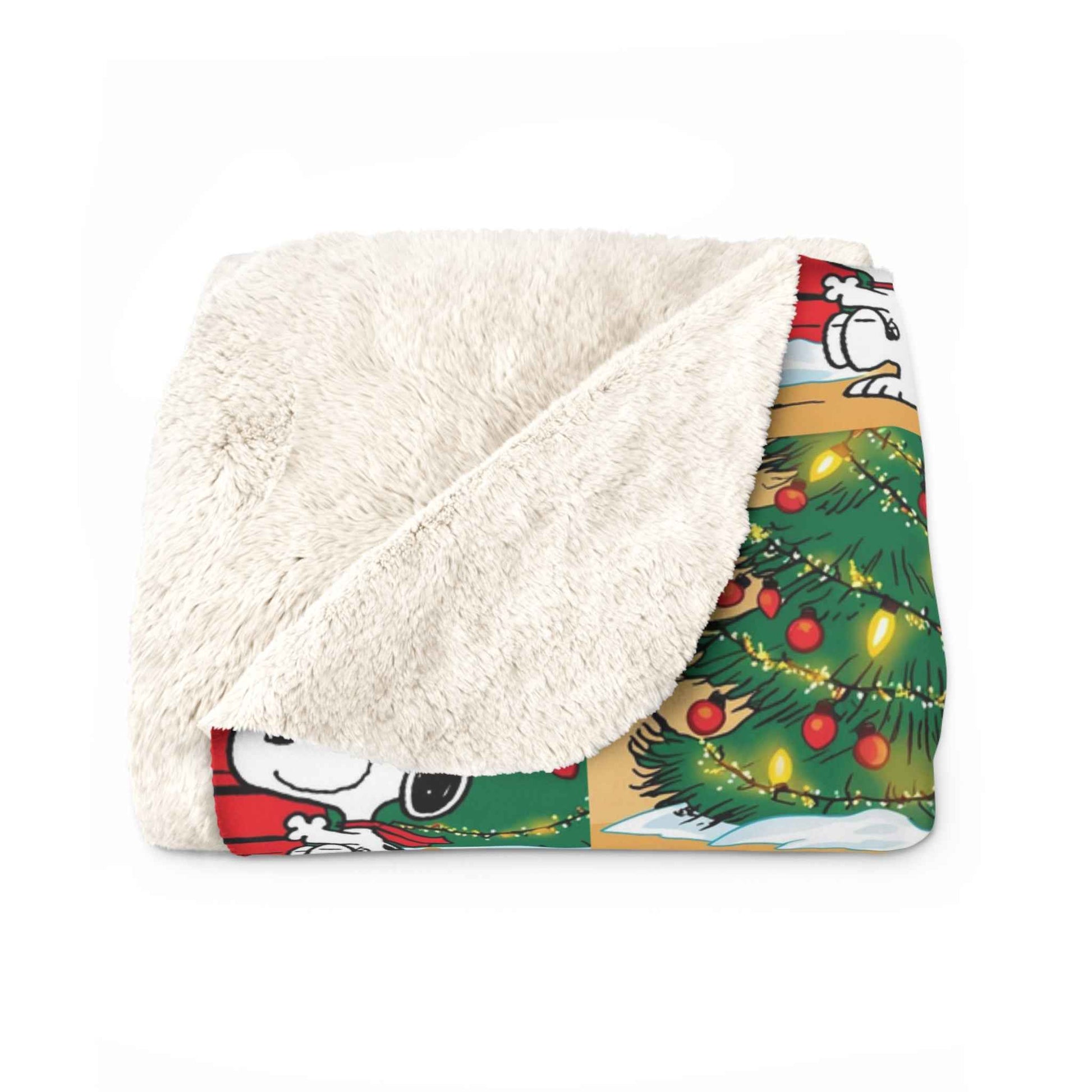 Sherpa Fleece Blanket - Snoopy Christmas Theme - Hello Kittyy Blanket Store