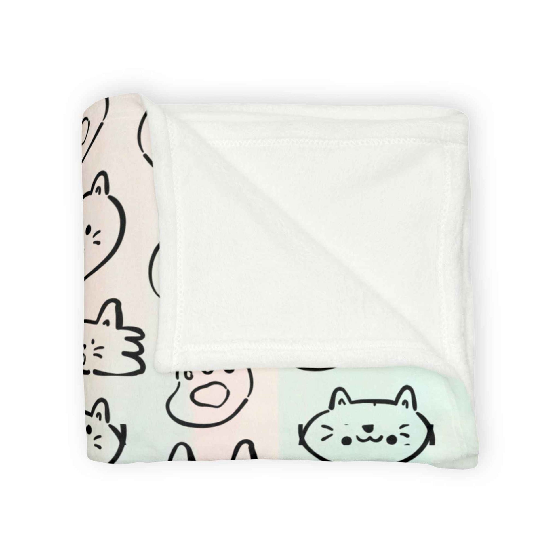Cozy Cat Themed and Hello Kitty Blanket Soft Polyester Blanket - Perfect for Cat Lovers and Cozy Nights