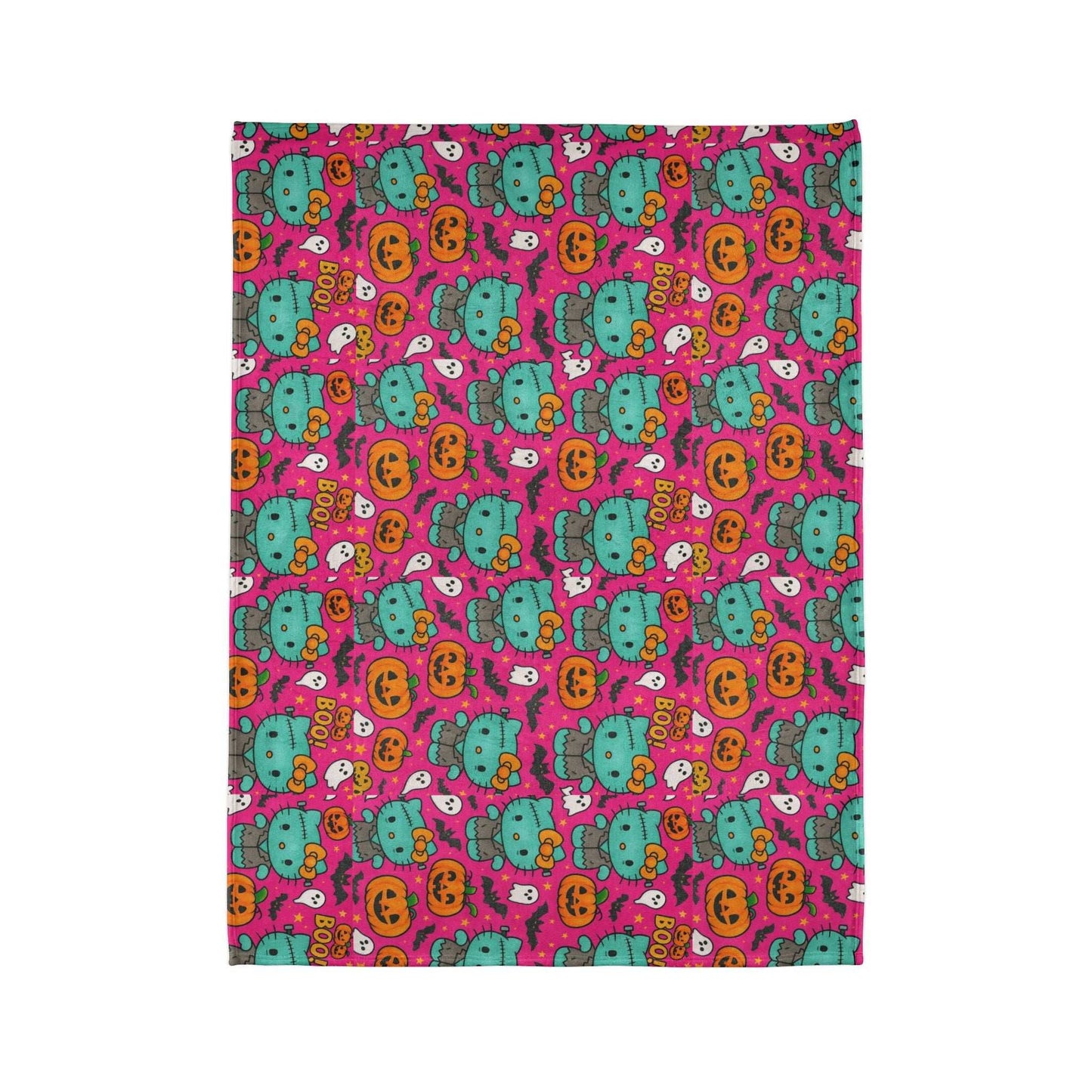 Halloween Pink Frankenstein Blanket