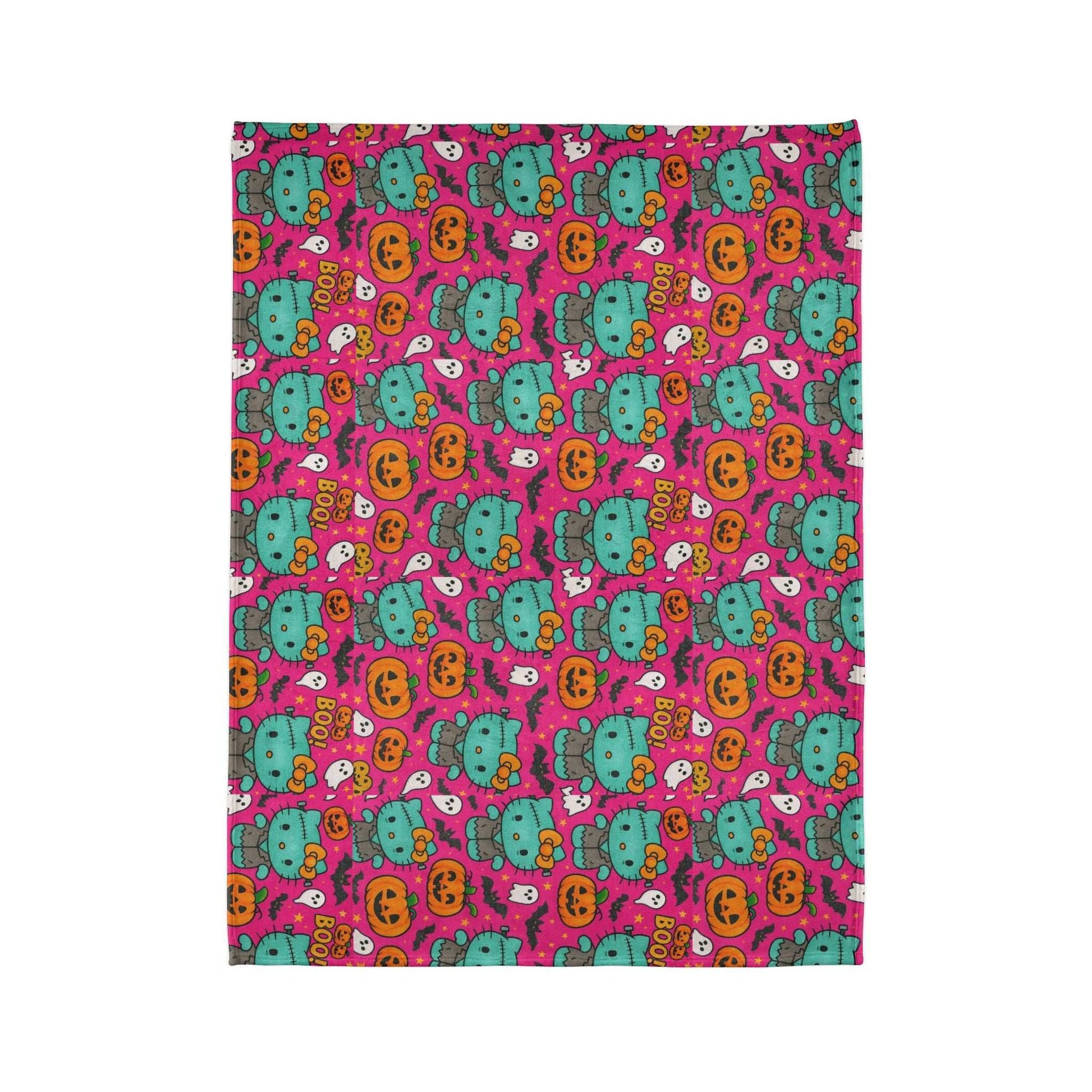 Halloween Pink Frankenstein Blanket
