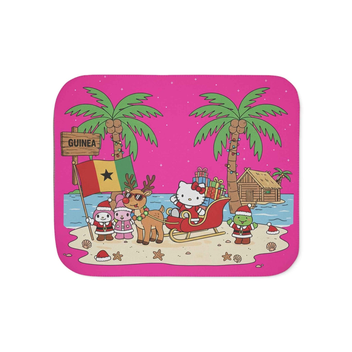 Hello Kitty Christmas Sherpa Blanket Guinea