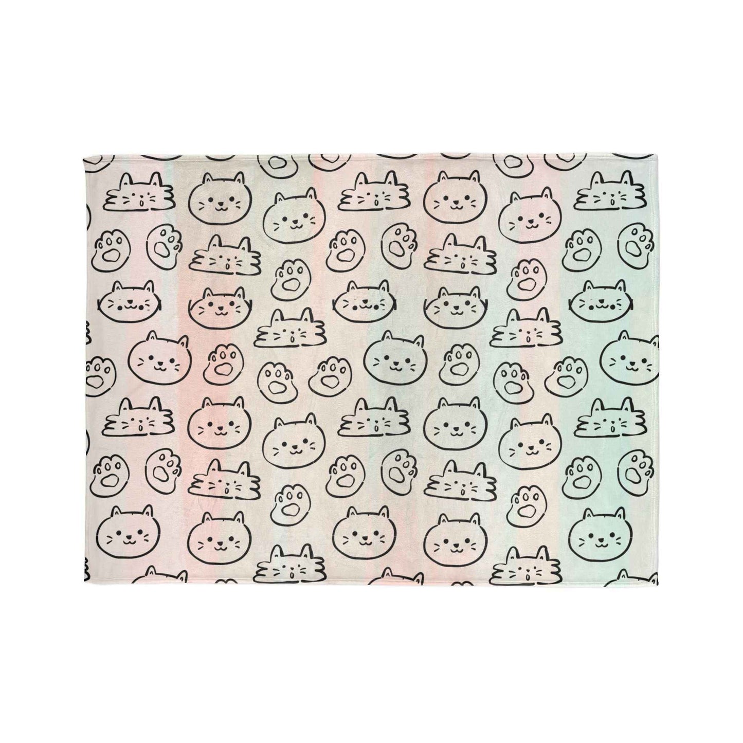 Cozy Cat Themed and Hello Kitty Blanket Soft Polyester Blanket - Perfect for Cat Lovers and Cozy Nights