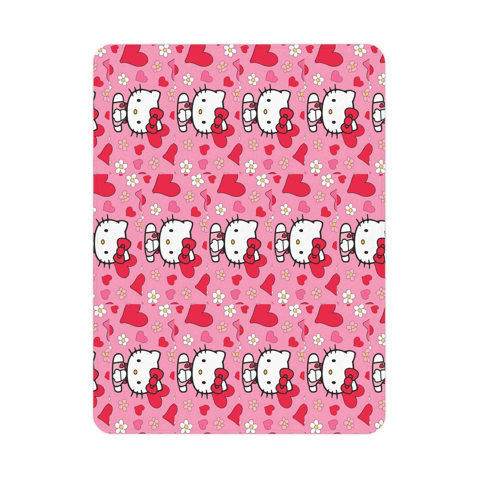 Adorable Hello Kitty Toddler Blanket - Cute Hearts Design for Cozy Comfort - Hello Kittyy Blanket Store