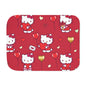 Hello Kitty Valentine Sherpa Blanket — Reversible Red Patterned & Cozy Beige