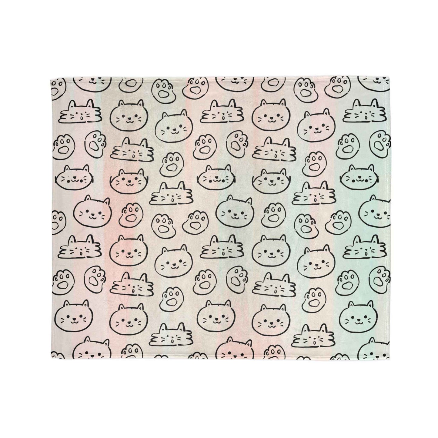 Cozy Cat Themed and Hello Kitty Blanket Soft Polyester Blanket - Perfect for Cat Lovers and Cozy Nights