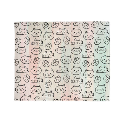 Cozy Cat Themed and Hello Kitty Blanket Soft Polyester Blanket - Perfect for Cat Lovers and Cozy Nights