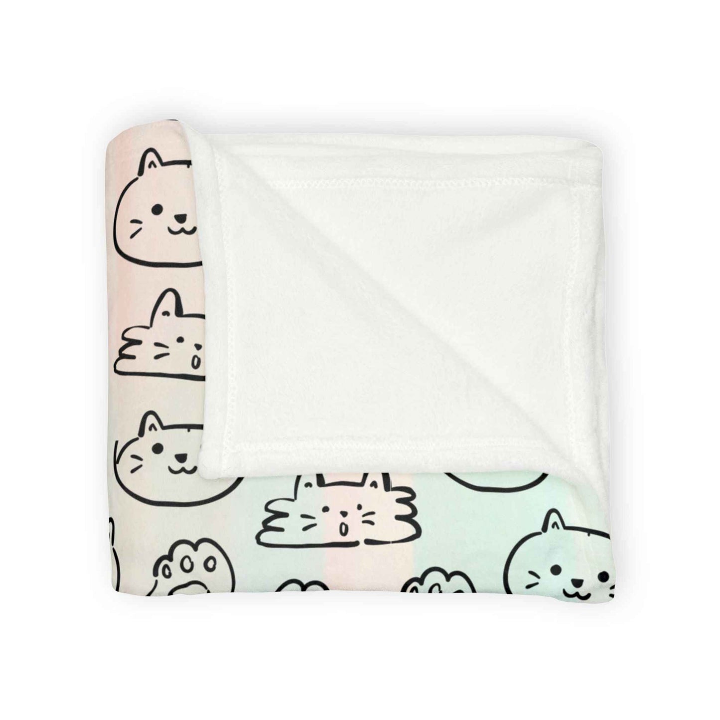 Cozy Cat Themed and Hello Kitty Blanket Soft Polyester Blanket - Perfect for Cat Lovers and Cozy Nights