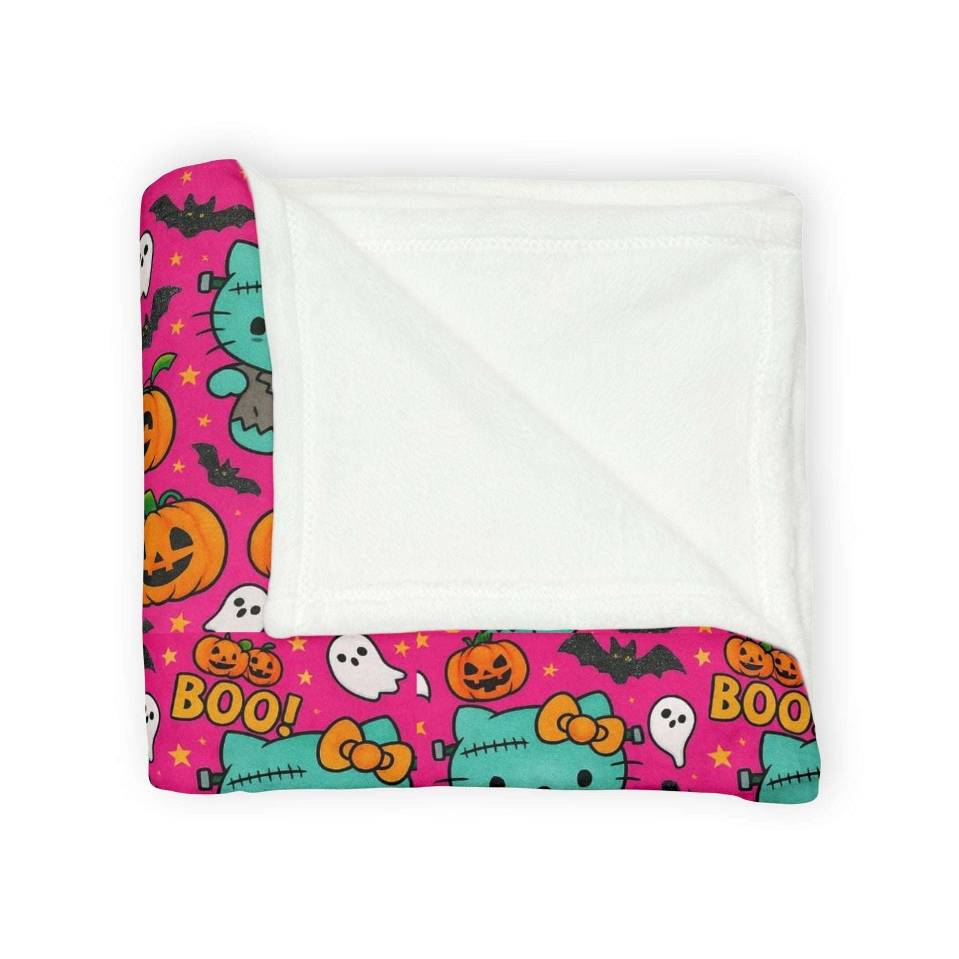 Halloween Pink Frankenstein Blanket