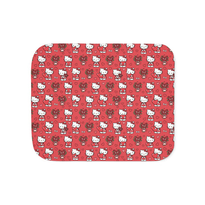 Hello Kitty Two‑Tone Sherpa Blanket — Valentine’s Day Gift for Her