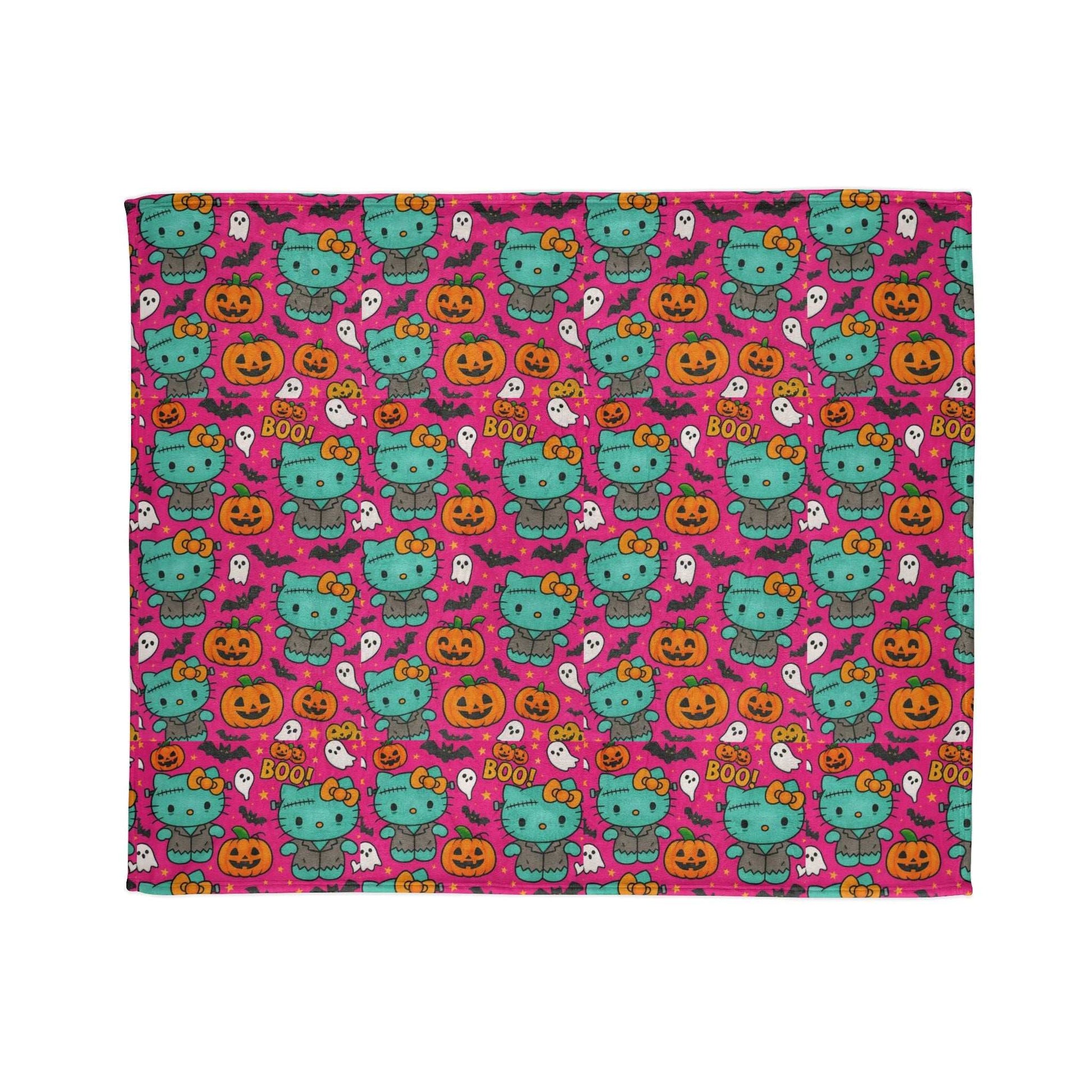 Halloween Pink Frankenstein Blanket