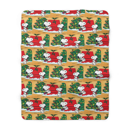 Sherpa Fleece Blanket - Snoopy Christmas Theme - Hello Kittyy Blanket Store
