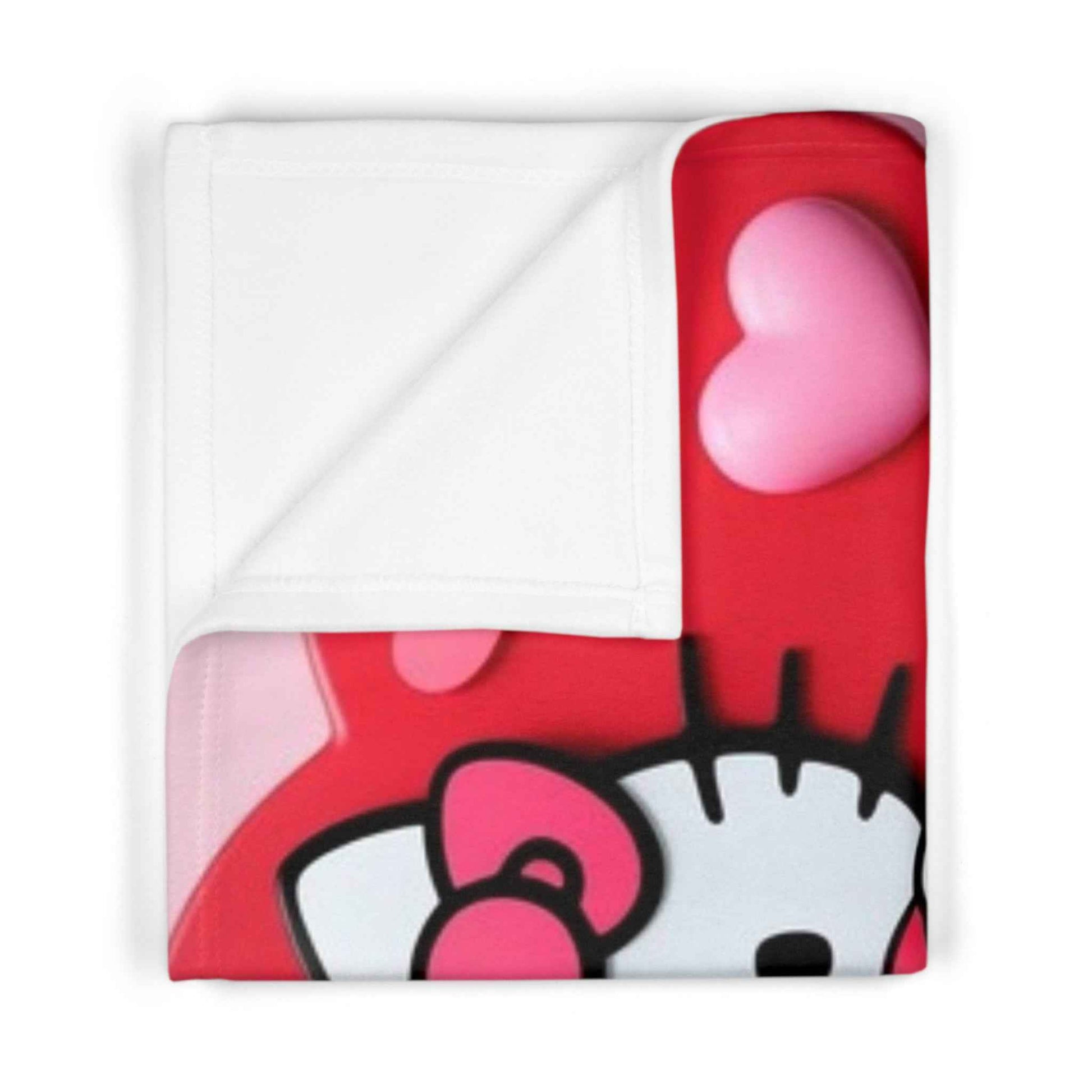 Baby Blanket Hello Kitty Valentine Hearts - Hello Kittyy Blanket Store