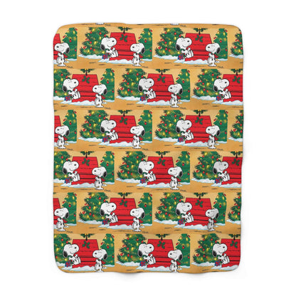 Sherpa Fleece Blanket - Snoopy Christmas Theme - Hello Kittyy Blanket Store
