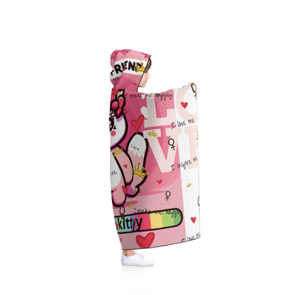 Hello kittyy sherpa Hooded Blanket