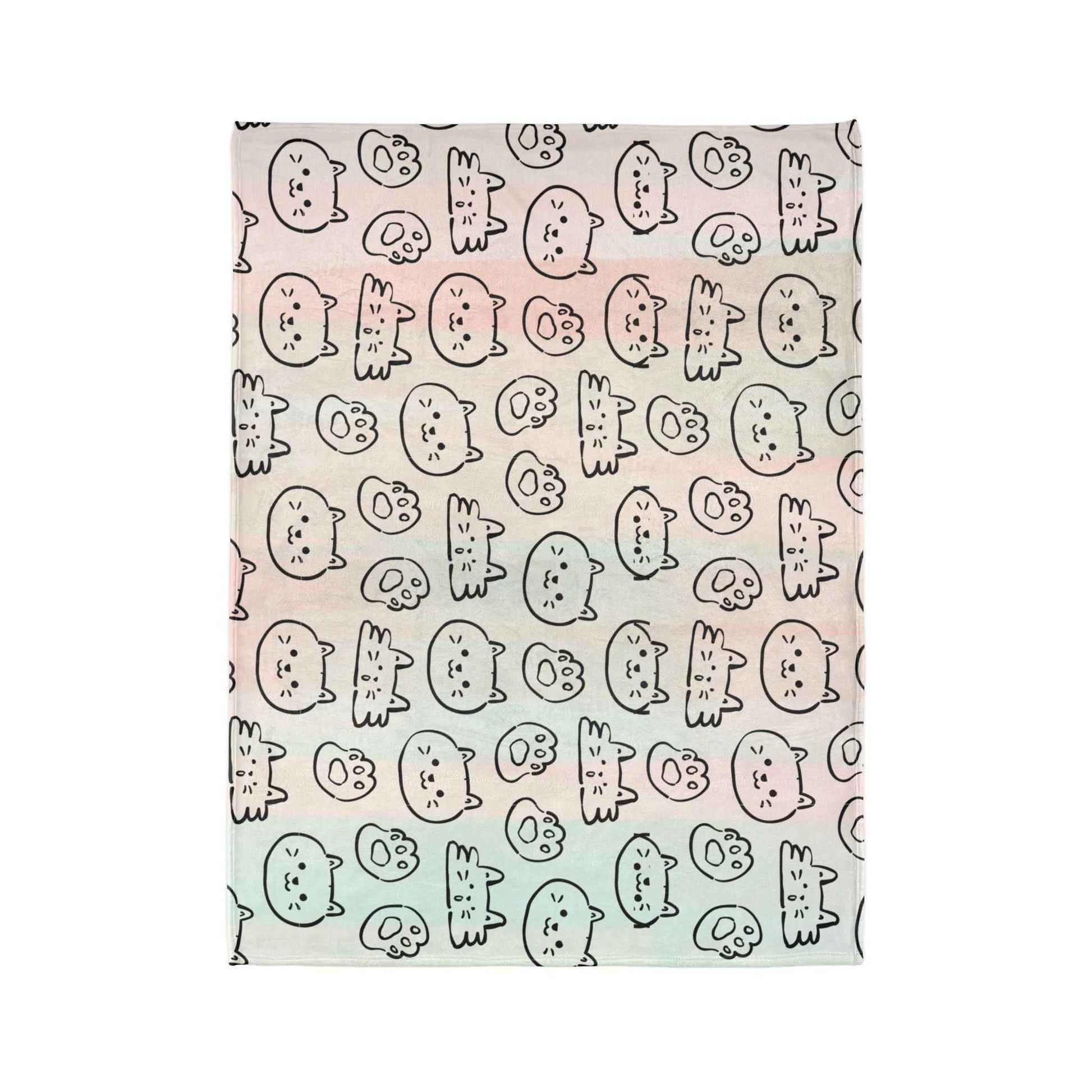 Cozy Cat Themed and Hello Kitty Blanket Soft Polyester Blanket - Perfect for Cat Lovers and Cozy Nights
