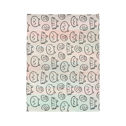 Cozy Cat Themed and Hello Kitty Blanket Soft Polyester Blanket - Perfect for Cat Lovers and Cozy Nights