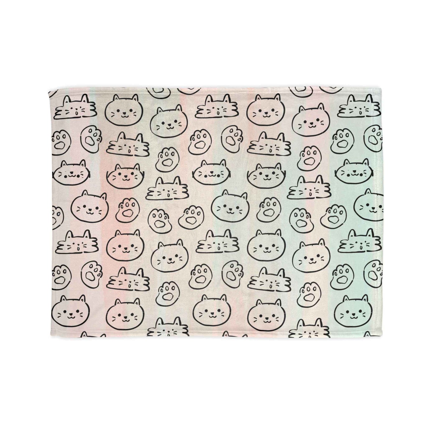 Cozy Cat Themed and Hello Kitty Blanket Soft Polyester Blanket - Perfect for Cat Lovers and Cozy Nights