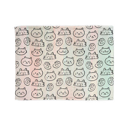 Cozy Cat Themed and Hello Kitty Blanket Soft Polyester Blanket - Perfect for Cat Lovers and Cozy Nights
