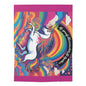 Swaddle Blanket - Rainbow Unicorn Let's Fly Together Design - Hello Kittyy Blanket Store