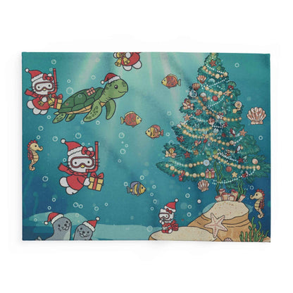 Hello Kitty Arctic Fleece Blanket — Undersea Christmas Celebration