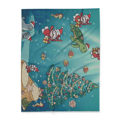 Hello Kitty Arctic Fleece Blanket — Undersea Christmas Celebration