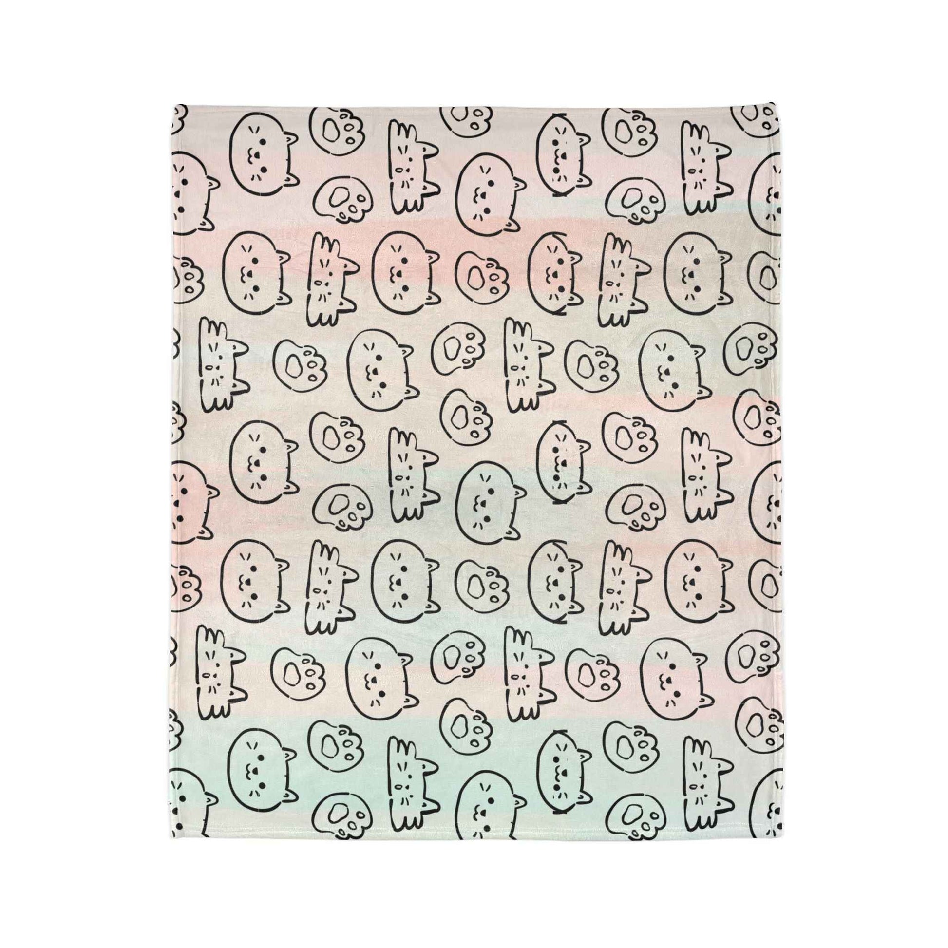 Cozy Cat Themed and Hello Kitty Blanket Soft Polyester Blanket - Perfect for Cat Lovers and Cozy Nights