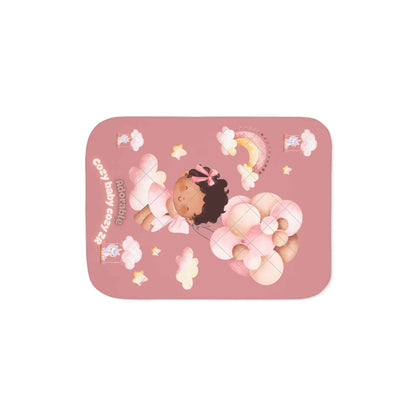 Cozy Sherpa Blanket with Cute Baby Design and unicorns