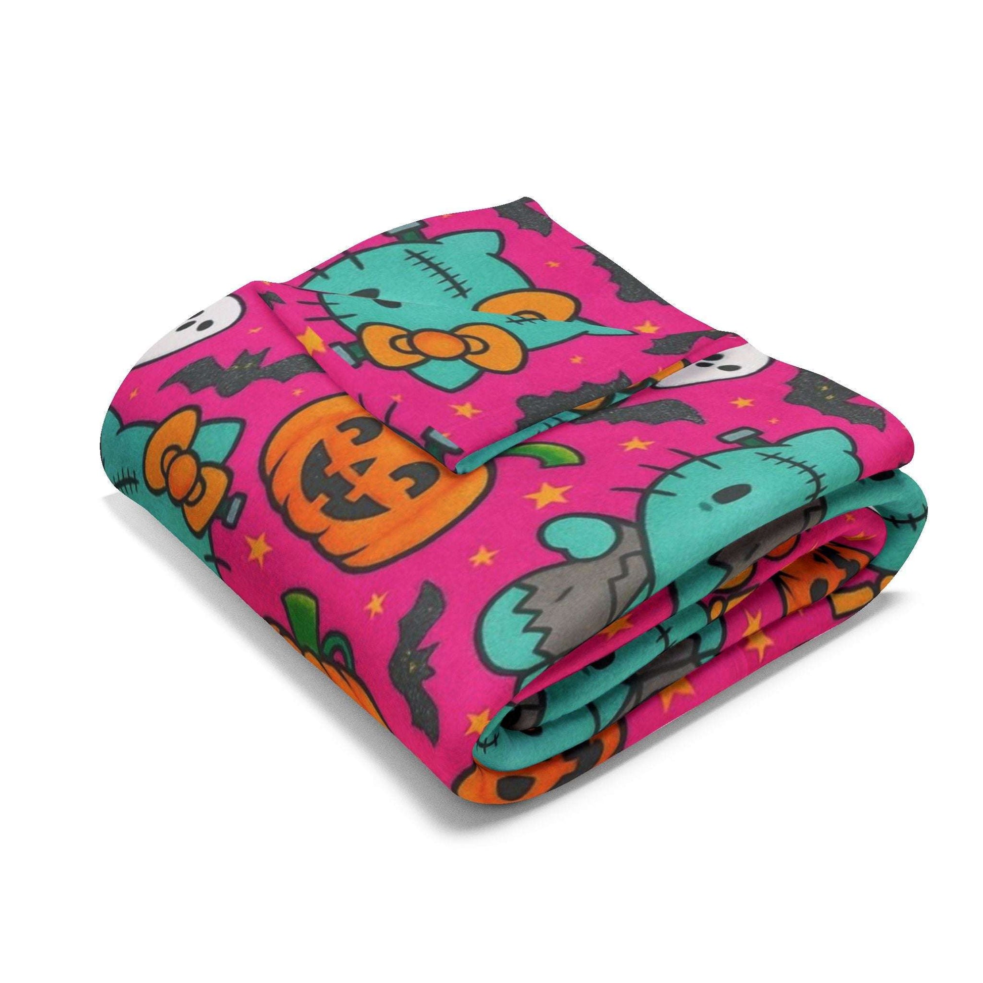 Arctic Blanket - Frankenstein Hello Kitty Halloween Pink