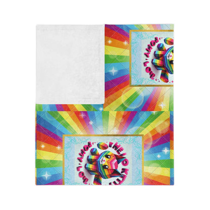 Microfiber Blanket - Hello Kitty Rainbow Design for Teens - Hello Kittyy Blanket Store
