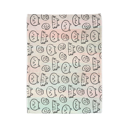 Cozy Cat Themed and Hello Kitty Blanket Soft Polyester Blanket - Perfect for Cat Lovers and Cozy Nights