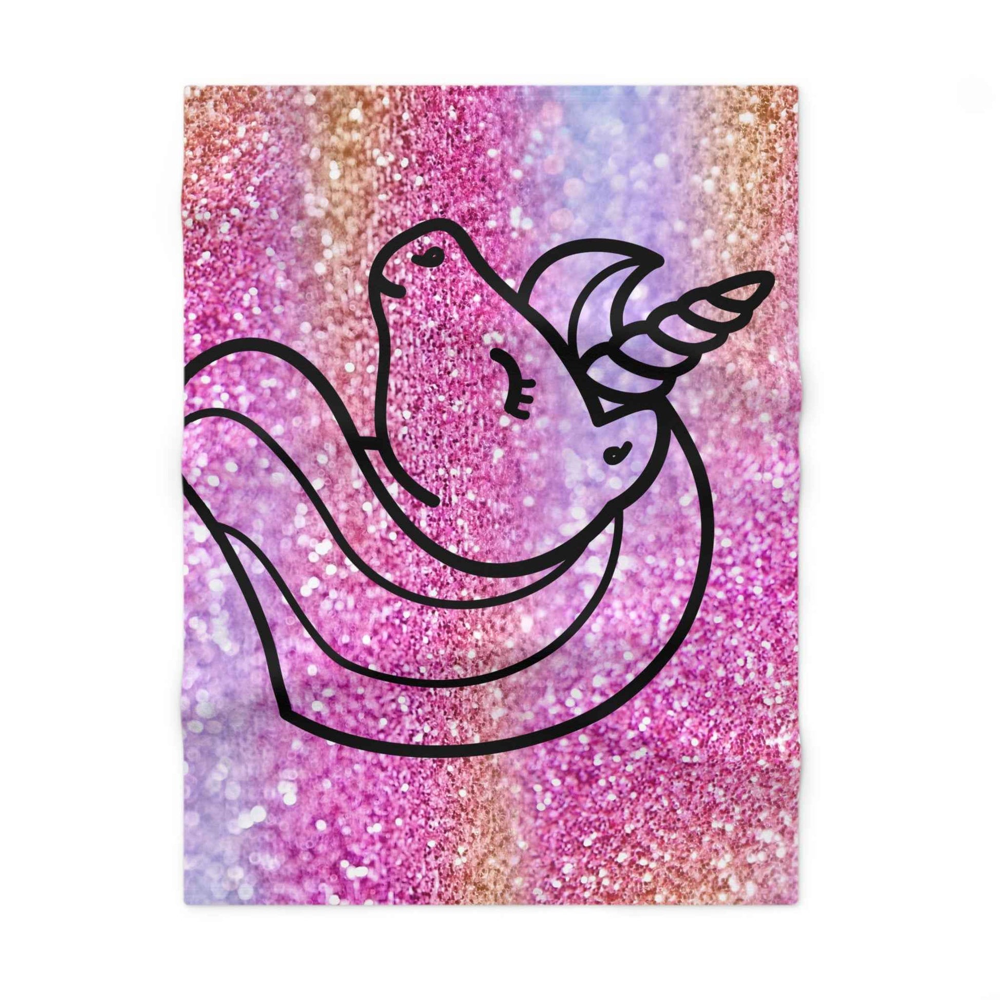 Magical Unicorn Fleece Baby Blanket  pink- Soft Glitter Design for Cozy Moments - Hello Kittyy Blanket Store
