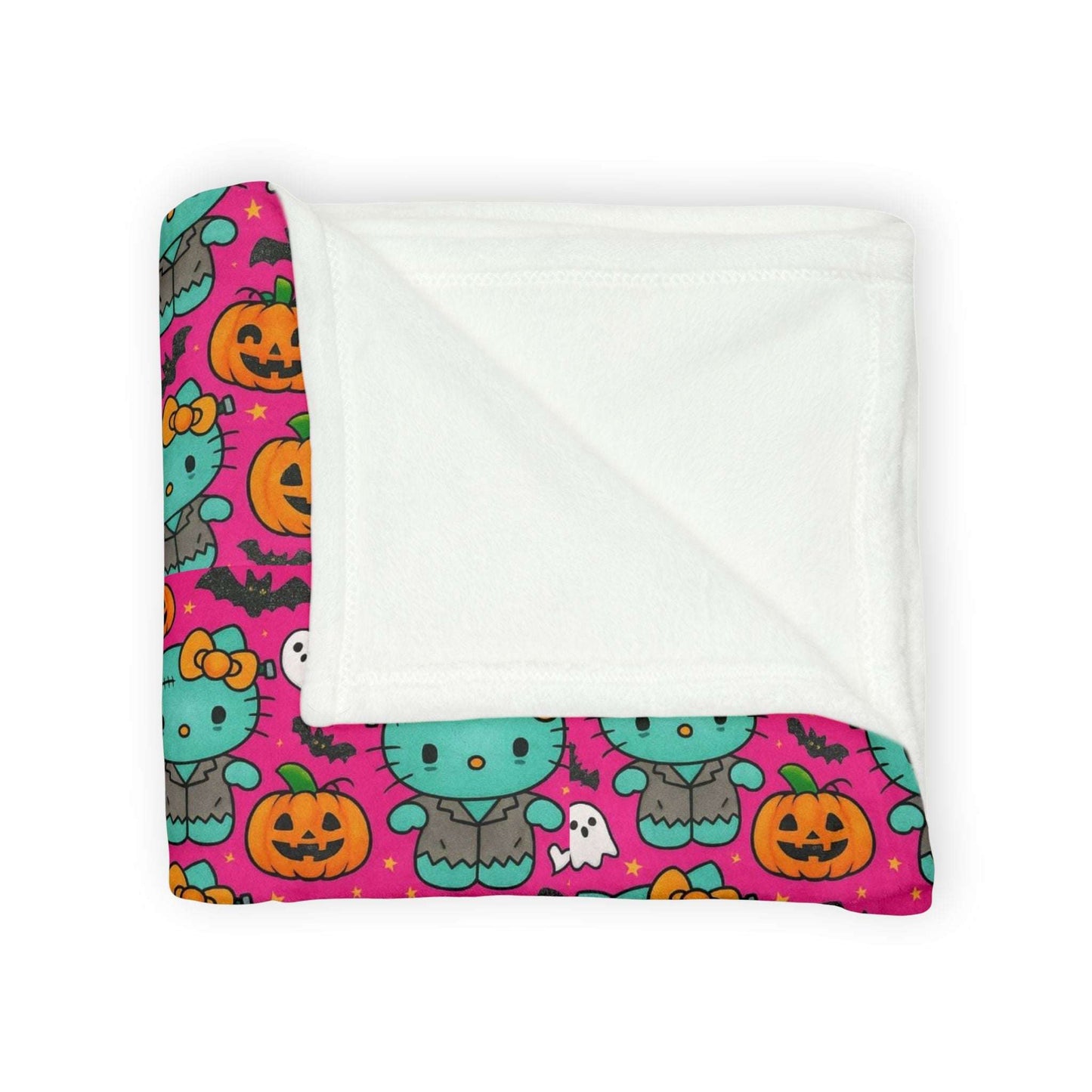 Halloween Pink Frankenstein Blanket
