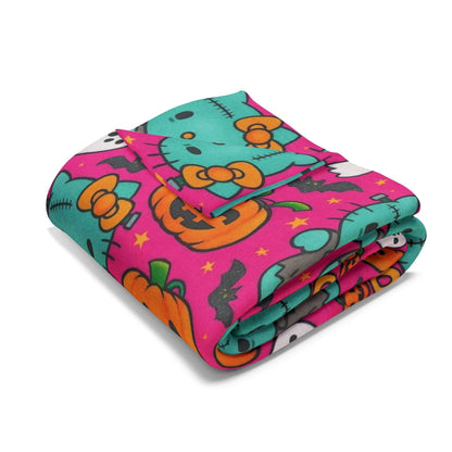Arctic Blanket - Frankenstein Hello Kitty Halloween Pink